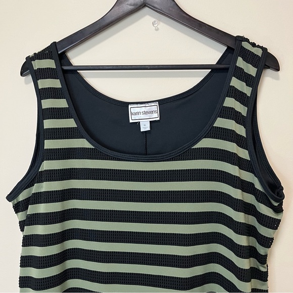 Karin Stevens Sleeveless Mesh Overlay Dress - Picture 2 of 15